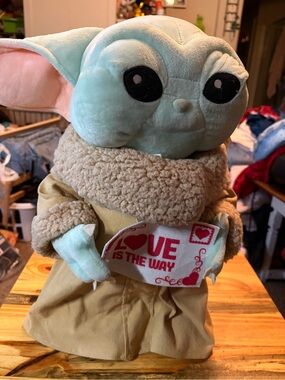 Plush 'The Child' Baby Yoda Style Doll - Pale Green with Tan Robe